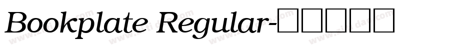 Bookplate Regular字体转换